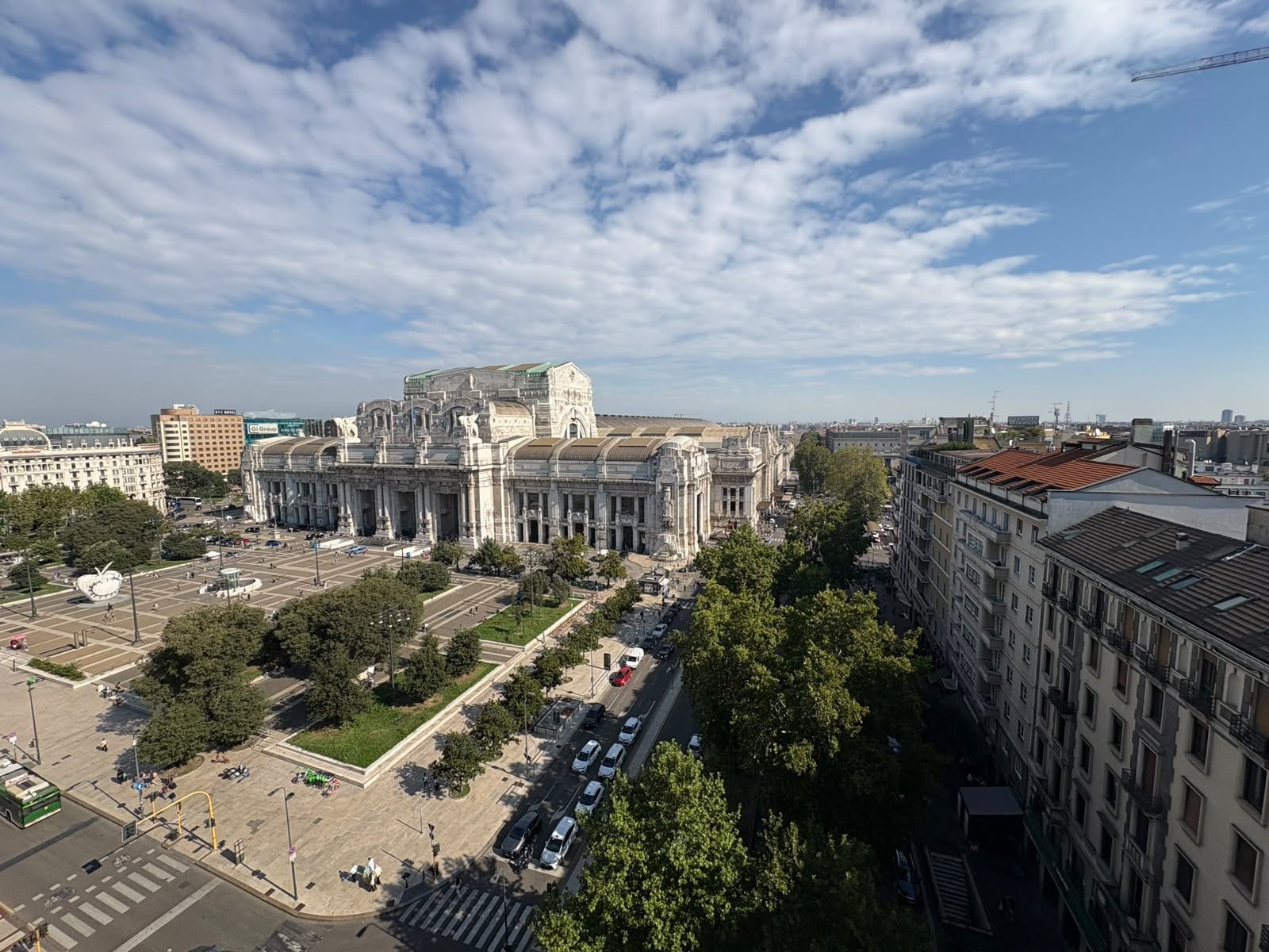 Vista sulla Stazione Centrale di Milano dalle sale riunioni RDG